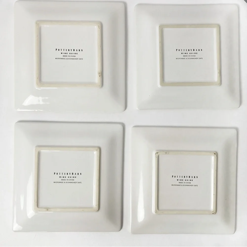 Pottery Barn Wine Guide Appetizer Plates